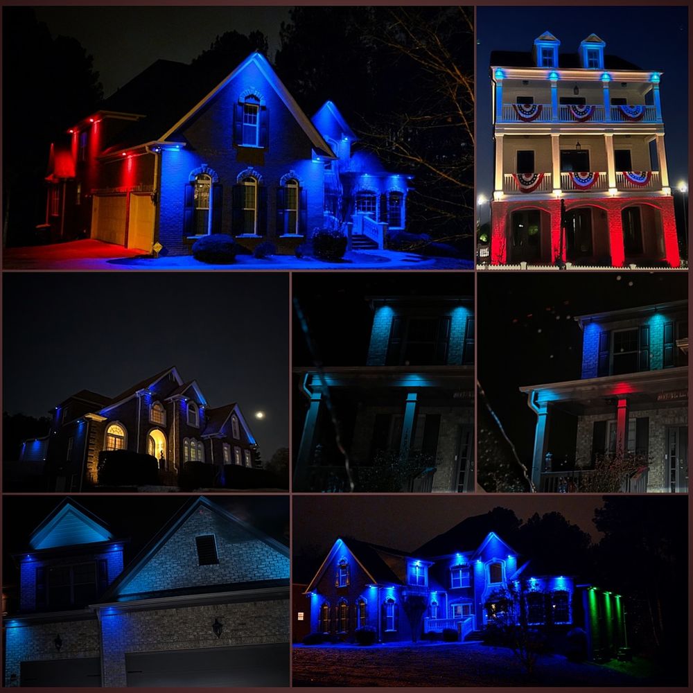 Transform your home into a festive wonderland with our Holiday Lighting service, offering professional installation, enchanting designs, and hassle-free takedown to illuminate your holidays in style and safety. for Visiv Outdoor Lighting in Woodstock, GA