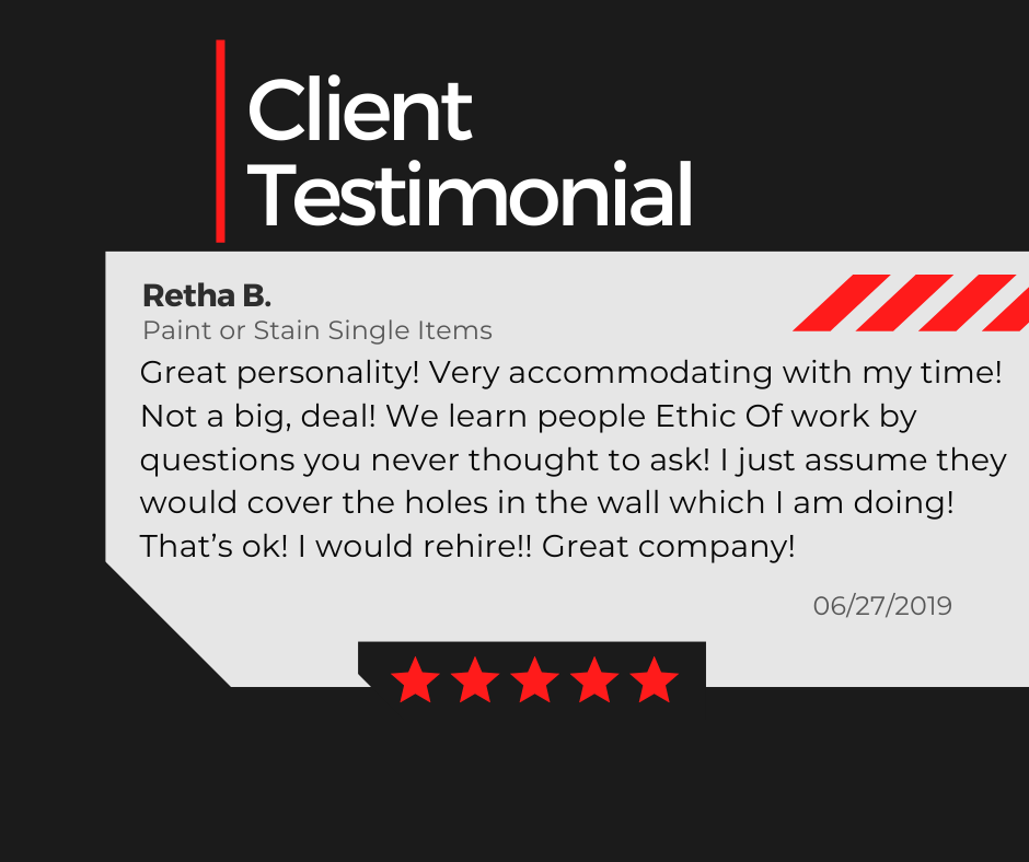 Customer Testimonials for BK's Painting & Repair  in Emporia, KS