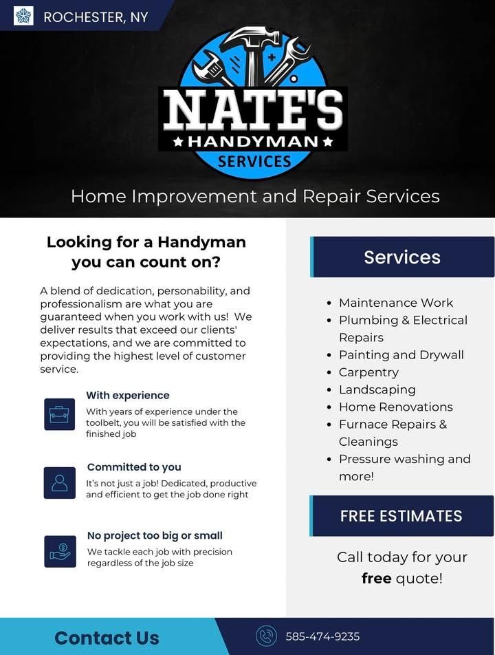 All Photos for Nate’s Handyman Services in Rochester, NY