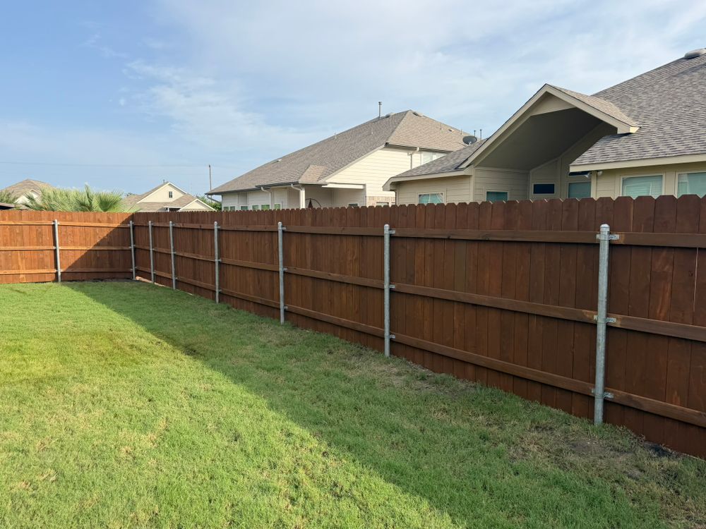 Fence soft wash & staining for Ansley Staining and Exterior Works in New Braunfels, TX