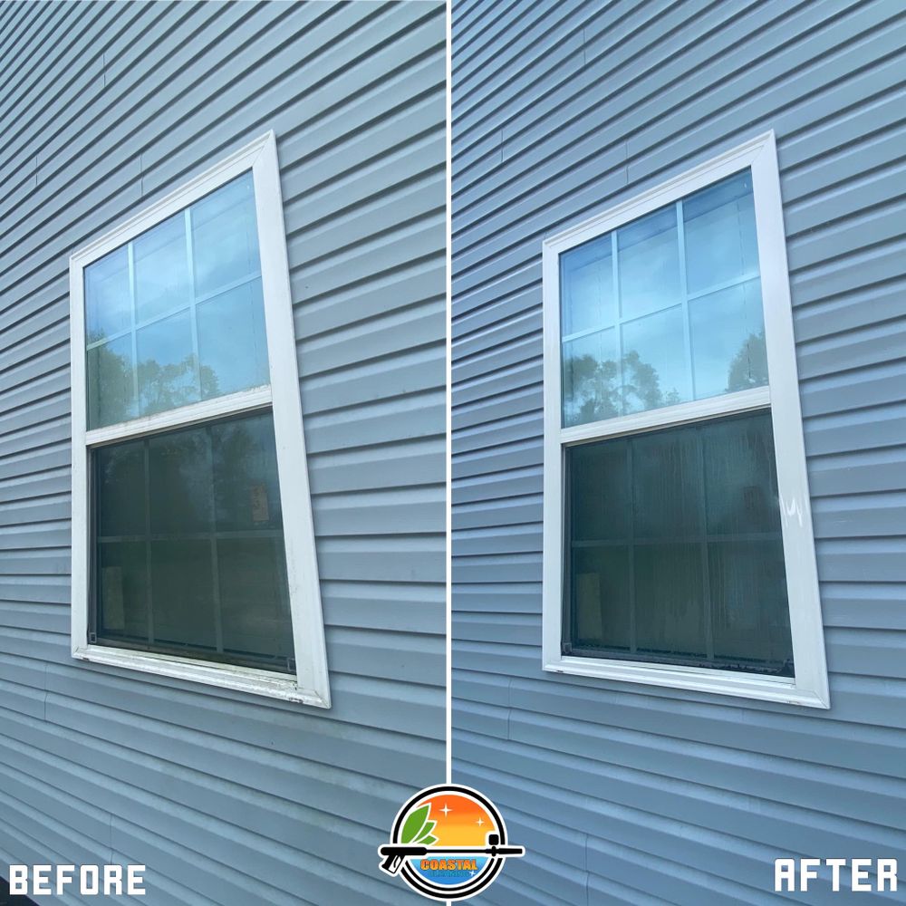 Our Window Cleaning service ensures crystal clear, streak-free windows. Enhancing your home's appearance and allowing natural light in, leaving you with a spotless view. for Coastal Cleaning LLC in Rayne, Louisiana