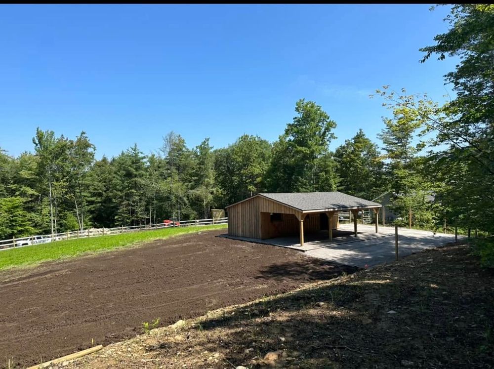 Our leveling service ensures a smooth, even foundation for your projects by expertly adjusting the ground's elevation, enhancing stability and preparing your site for construction efficiently and professionally. for Bradleyworx in Troy, NH