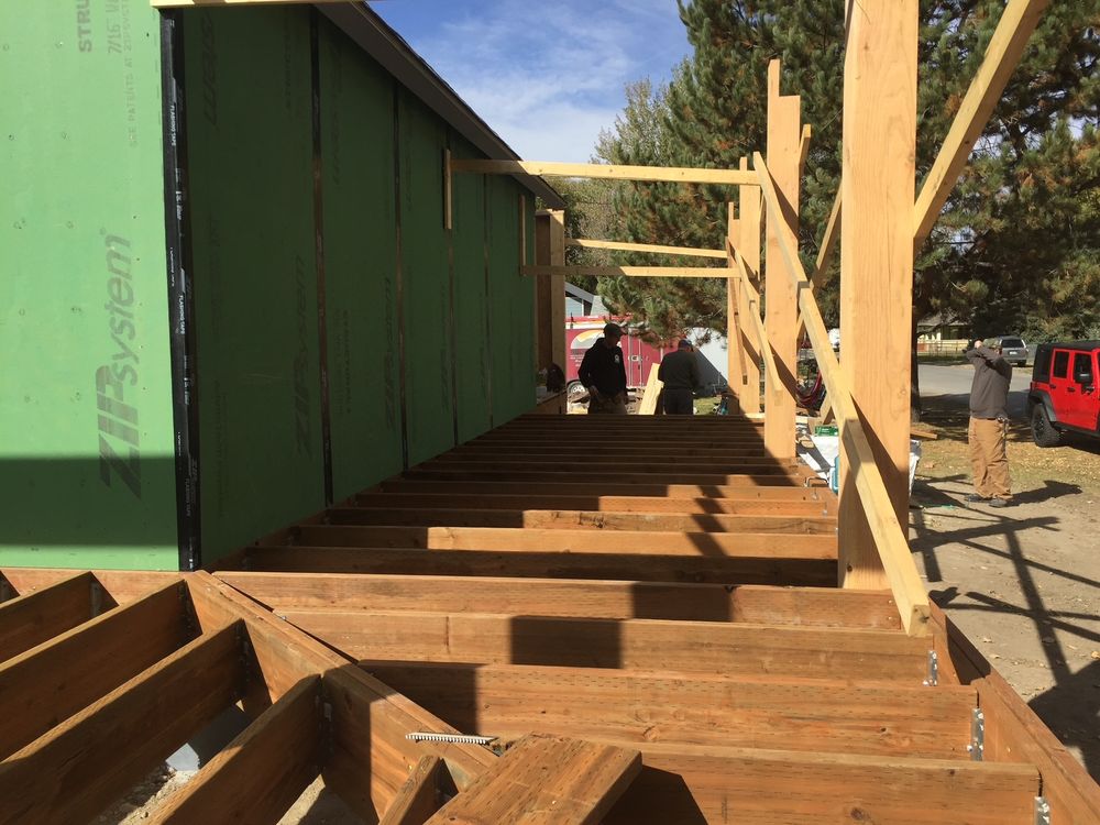 Framing for R&H Homes in Bozeman, MT