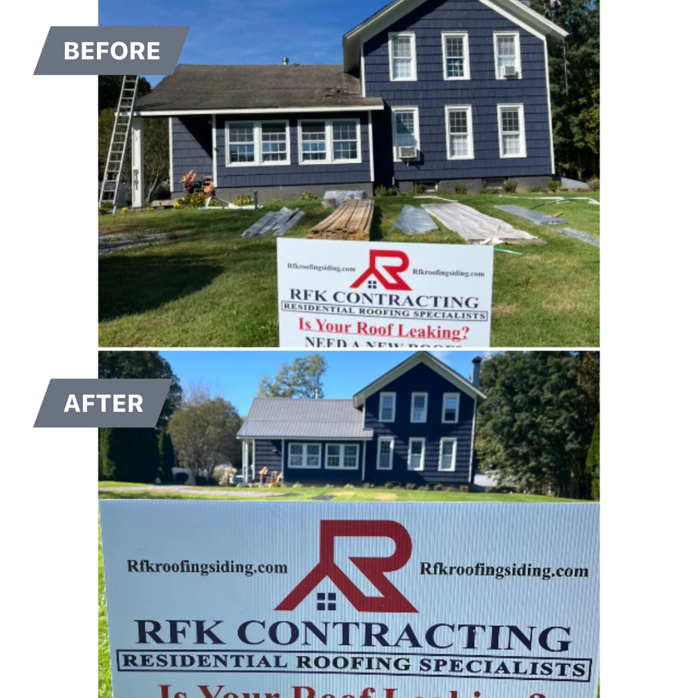 Before and after for RFK Contracting in Wolcott, NY