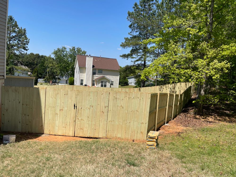 Fence work for Compadres Concrete in Griffin, GA