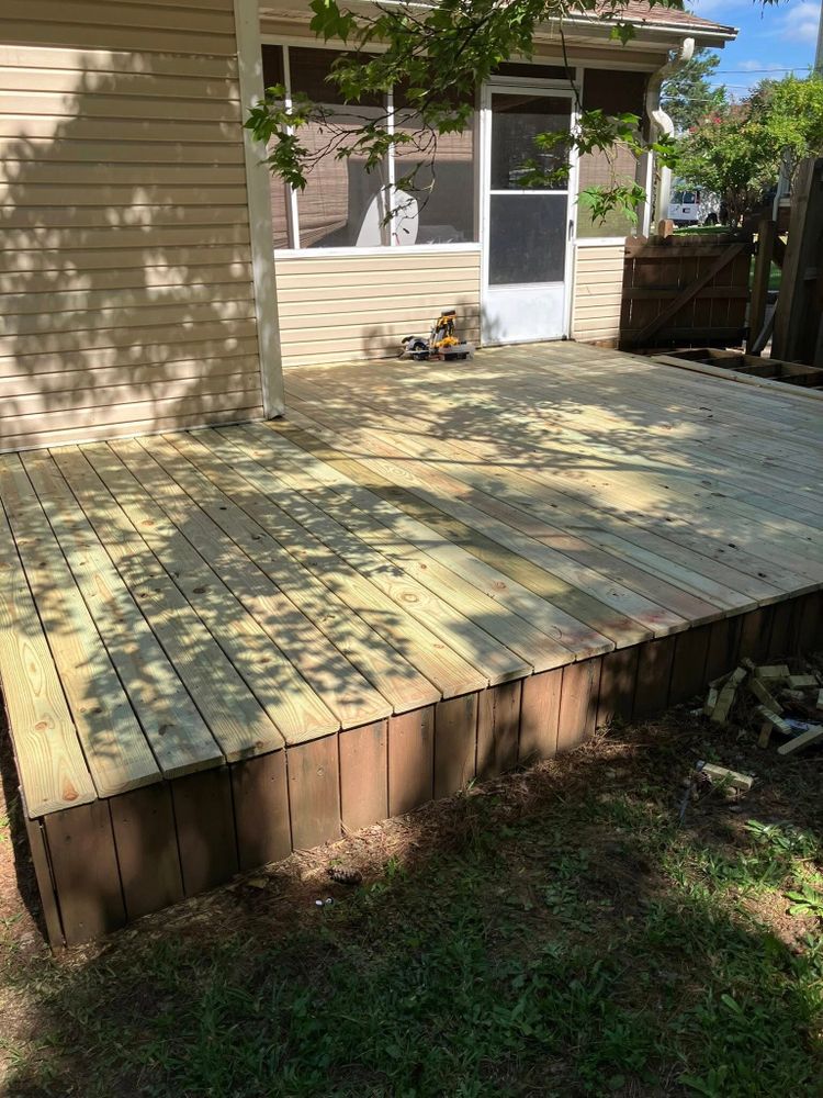 We design and build durable decks and patios that enhance outdoor living, increase property value, and create inviting spaces for relaxing, entertaining, and enjoying your home year-round with confidence. for Jessie’s handyman services in Augusta, GA