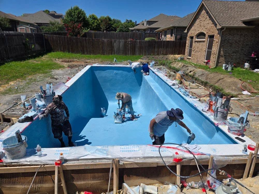 Enhance your backyard with our expert pool construction service, offering custom designs that perfectly complement your landscape, ensuring a seamless integration of functionality and aesthetic appeal to transform your outdoor space. for Mira Vista Landscaping in Everman, TX