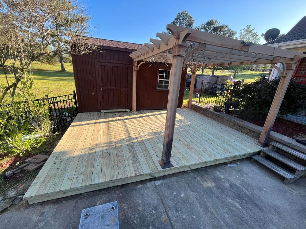 Our deck installation and repair service offers expert craftsmanship in building or fixing decks to enhance your outdoor living space. Trust us for reliable, high-quality solutions tailored to your needs. for CiCi’s Fence in Pearl, Mississippi