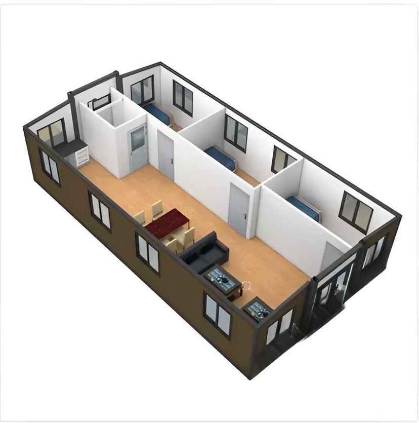 20’x40’ Layout for NewGen Tiny Homes in Los Angeles, CA