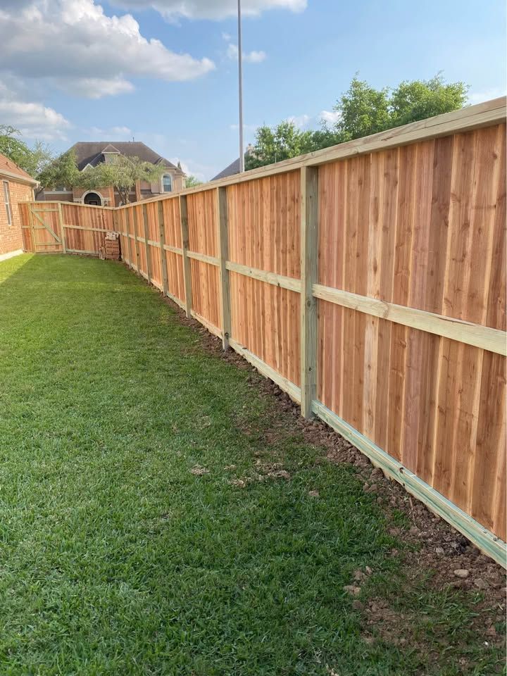 Enhance your property's privacy and aesthetics with our durable wood fencing solutions, expertly crafted for longevity and style. Our team ensures precise installation tailored to your unique landscape needs. for Houston Fence and Patio in Santa Fe, TX