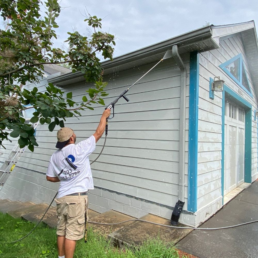 Enhance your home's curb appeal with our professional Pressure Washing service. We efficiently remove dirt, mold, and grime, preparing surfaces for painting or rejuvenating them to look like new again. for Patrick's Painting & Home Improvement in Alexandria, VA
