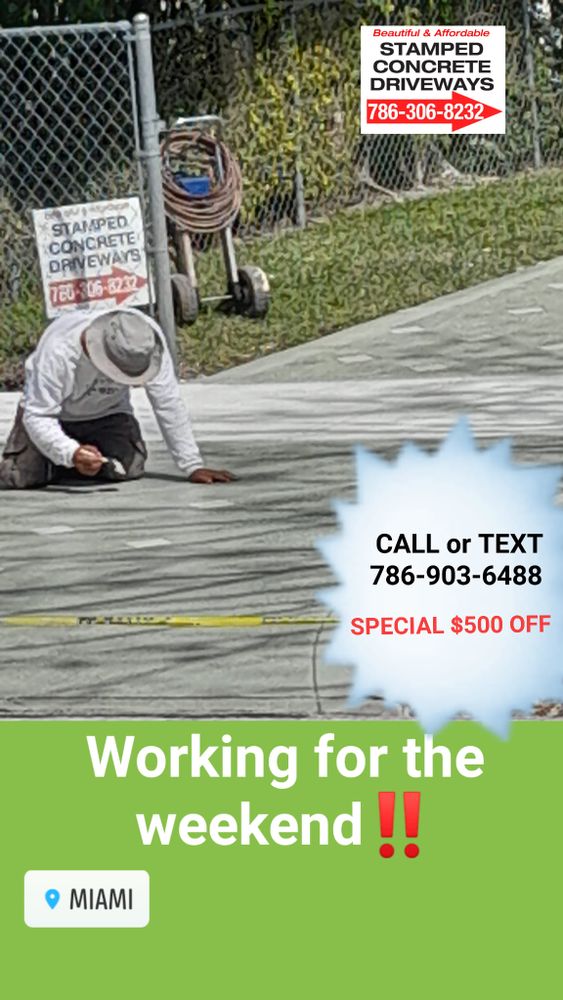 All Photos for Beautiful and Affordable Stamped Concrete by Castilla Concrete Finish Design Corp in Sunrise, FL