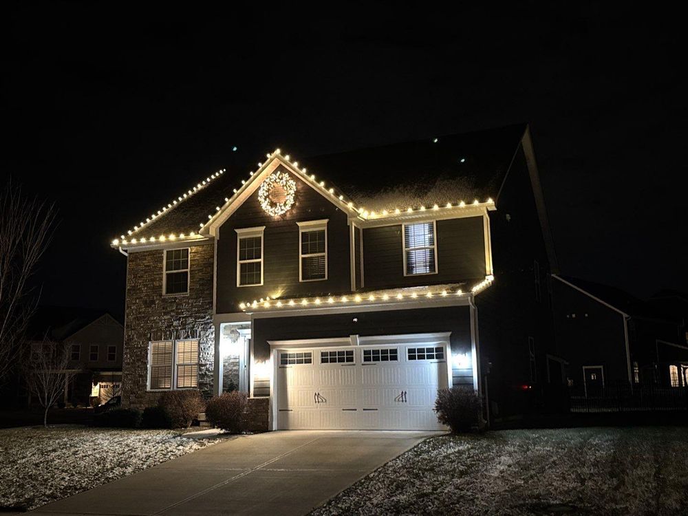 Residential Christmas Light Installation for Indiana Christmas Light Installers in Eaton, IN