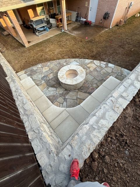 Transform your backyard with our expert outdoor living area services, featuring custom patios, fire pits, and walkways. Enhance your home's beauty and functionality with durable masonry solutions tailored to your style. for Rojas Contractors in Fort Worth, TX