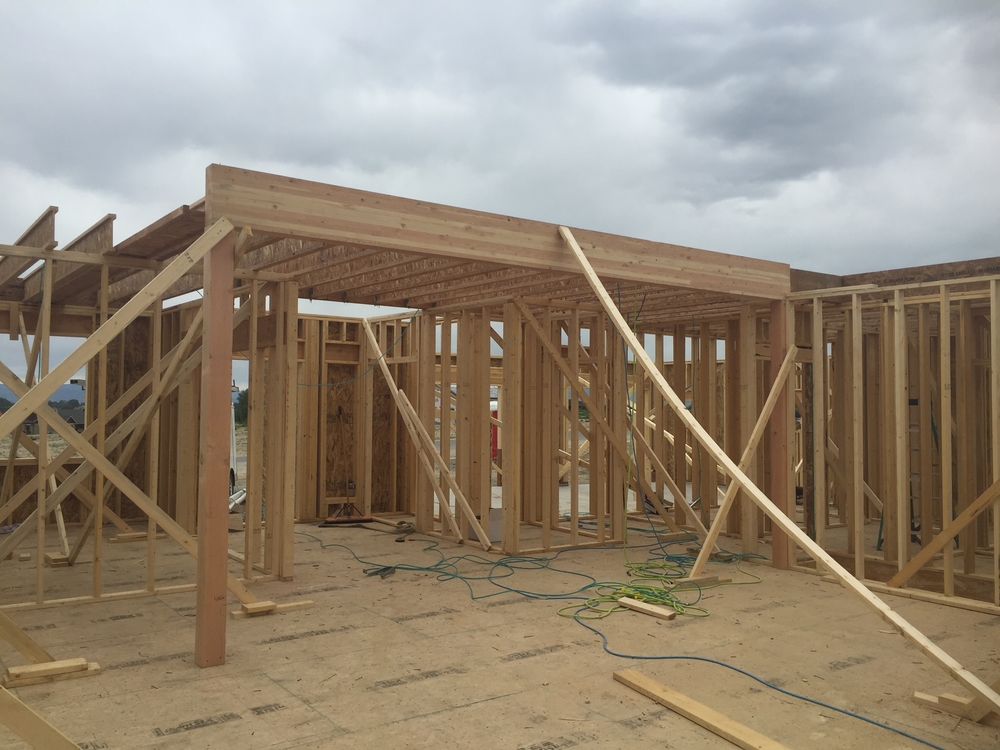Framing for R&H Homes in Bozeman, MT