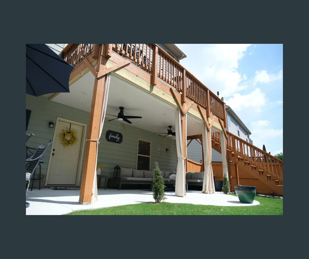 Transform the unused space beneath your deck into a beautiful, functional haven. At KC Custom Exteriors, we create under-deck systems that keep the area dry, stylish, and perfect for relaxing entertaining or even storage—rain or shine.” for KC Custom Exteriors  in Muskegon, MI