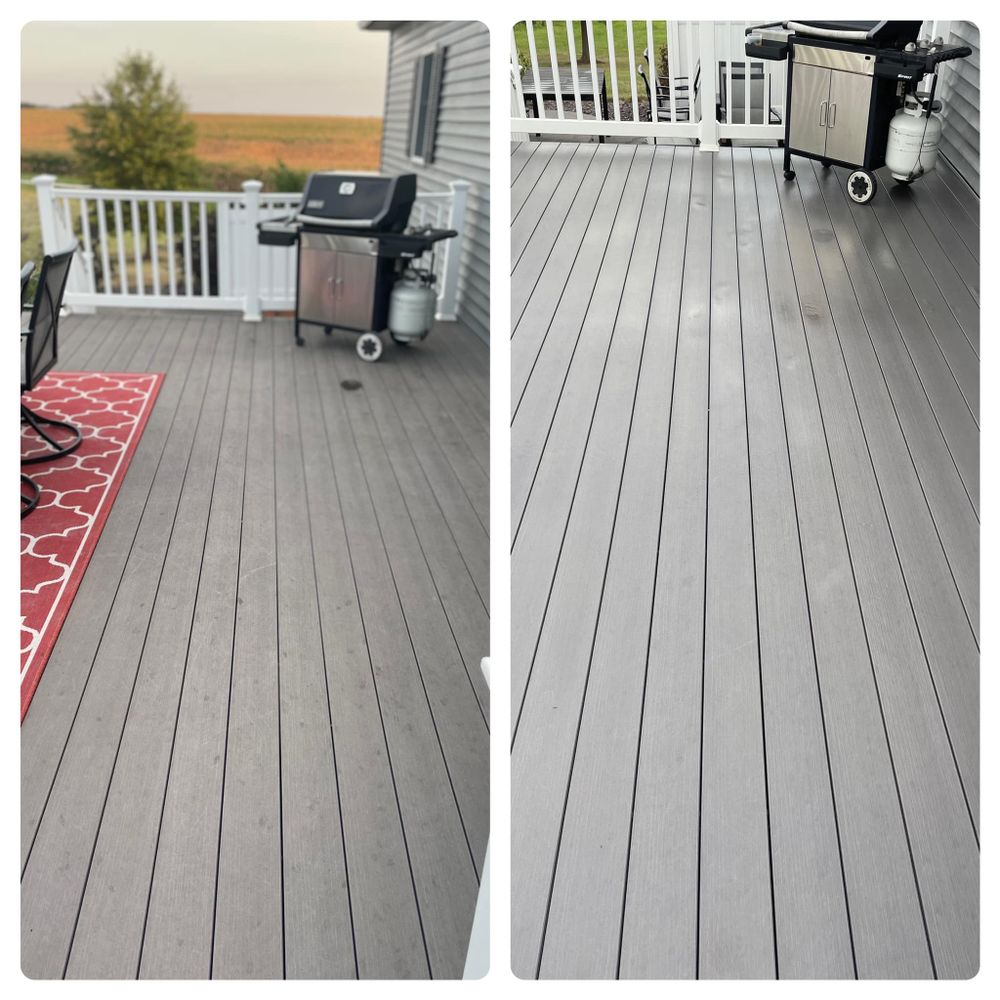 Deck & Patio Cleaning for Blue Line Pressure Washing in Carthage, IL