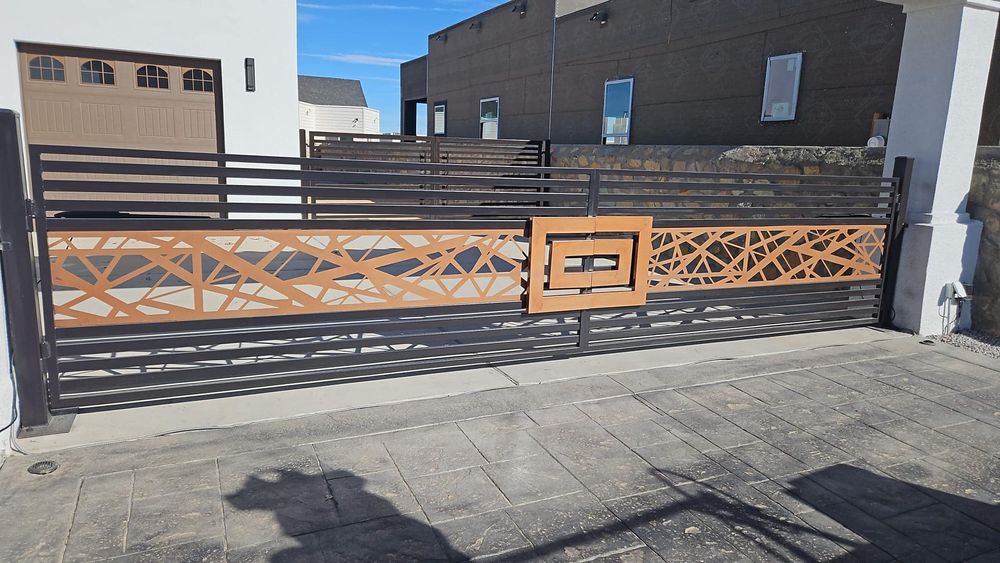 Enhance your outdoor space with our custom ironwork services, crafting exquisite gates, railings, and decorative features that seamlessly blend durability and elegance to complement any landscape or hardscape design. for Inova Hardscape in El Paso, TX