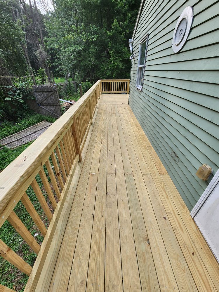 Transform your outdoor space with our expert Deck & Patio Installation services. We design and build custom solutions to enhance your home's beauty, functionality, and value for unforgettable outdoor living experiences. for Clark Contracting in Chester County, PA