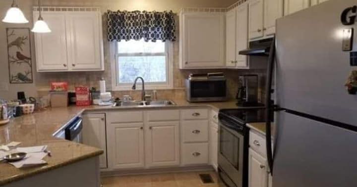 Revitalize your kitchen with our professional Kitchen and Cabinet Refinishing service. Transform your space with a fresh new look using high-quality paints and finishes for a modern and stylish upgrade. for Perfect colors painting llc in Mechanicsville, MD