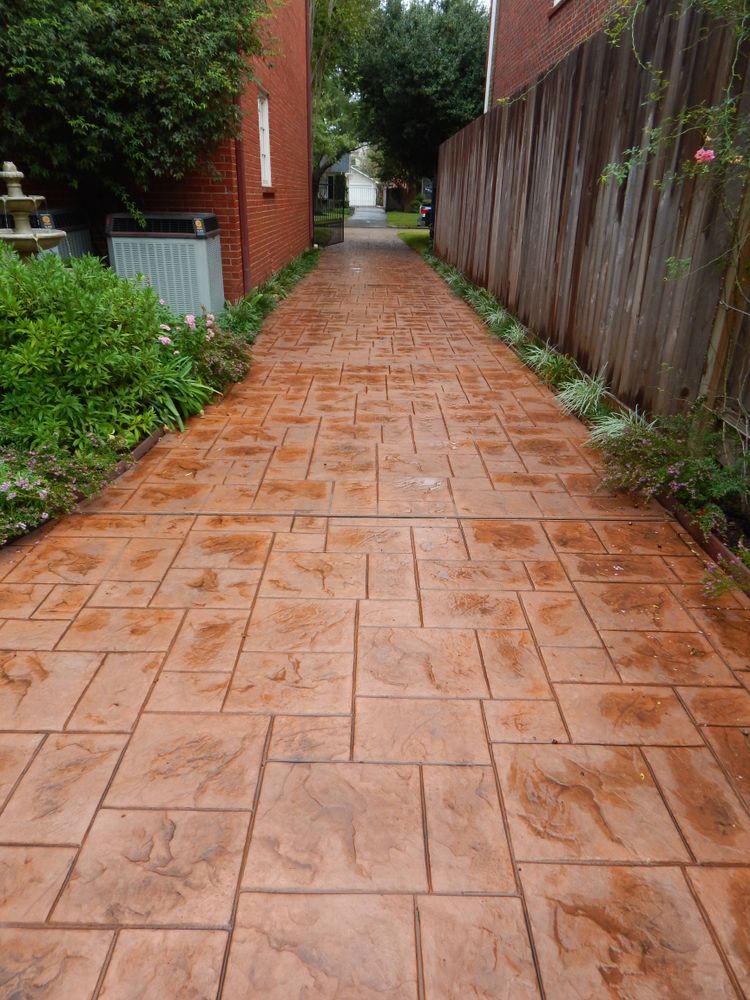 Our stamped concrete service creates durable, low-maintenance patios, walkways, and driveways with the look of stone, brick, or slate—customized to enhance your home’s beauty, value, and curb appeal. for Alpha Elite Concrete in Strasburg, VA