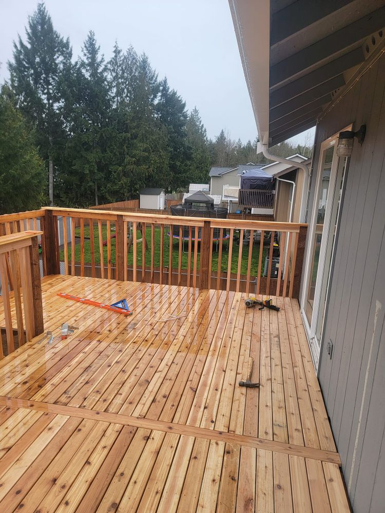 Transform your outdoor living space with our expert Deck & Patio Installation service. Our skilled team will create a beautiful and functional area for relaxing, entertaining, and enjoying the great outdoors. for All Angle Contracting in Tacoma, WA