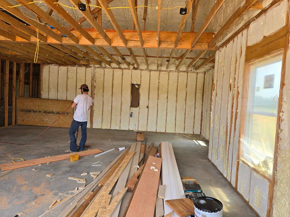 Our Spray Foam Insulation service offers superior energy efficiency, reducing utility costs by sealing gaps and creating airtight comfort in your home. Our expert installation ensures lasting performance and enhanced indoor comfort. for Collins Spray Foam in Akins,,  OK