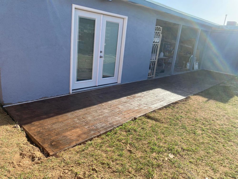 Transform your outdoor space with our expert patio design and installation services. We specialize in crafting durable, stylish concrete patios tailored to enhance your home’s aesthetics and functionality. for Gordo’z Concrete & Maintenance in El Paso, TX