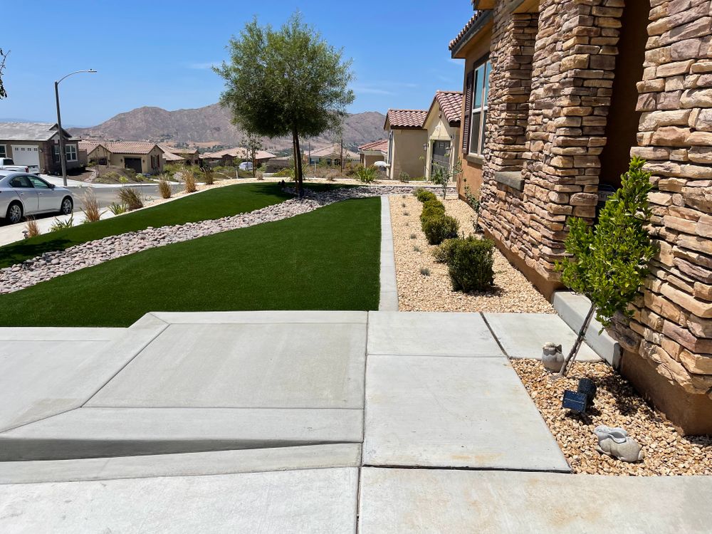 Concrete Edging for Aidan Jade Landscaping in Riverside County, CA