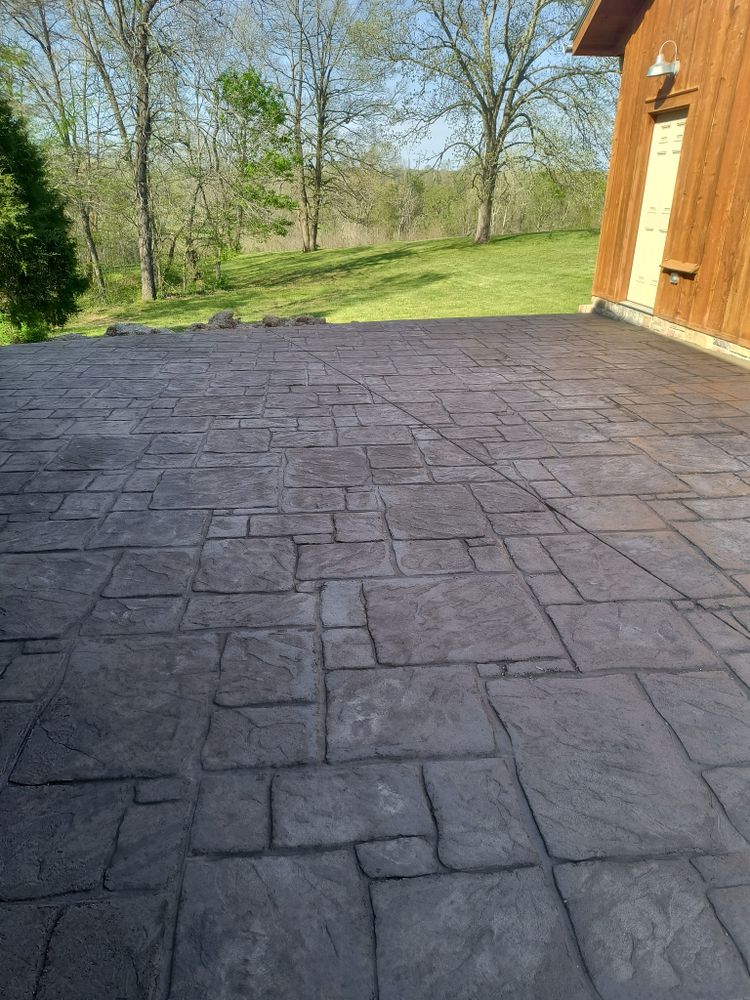 Stamped Concrete Installation for Layne It Down Concrete Artisan in Hopkinsville, KY