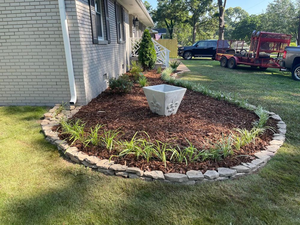 We are experts at residential hardscaping including the design and build of retaining walls, patios and flagstone walkways. We don't do some larger hardscape jobs but contact us to learn more. for Greenwood Lawn & Landscaping LLC in Talladega, Alabama