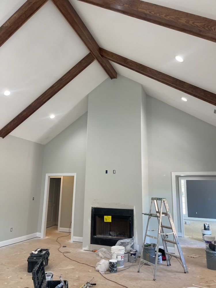 Stained Beams for Servicolor Painting in Macon, GA