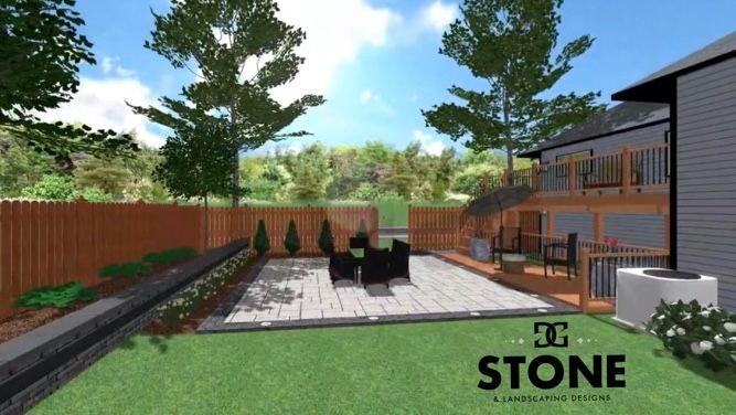 Our Landscaping Design 3D Rendering service provides homeowners with a realistic and visually appealing preview of their outdoor space transformation before any construction begins. for DG Stone & Landscaping Designs in DuPage County, Illinois