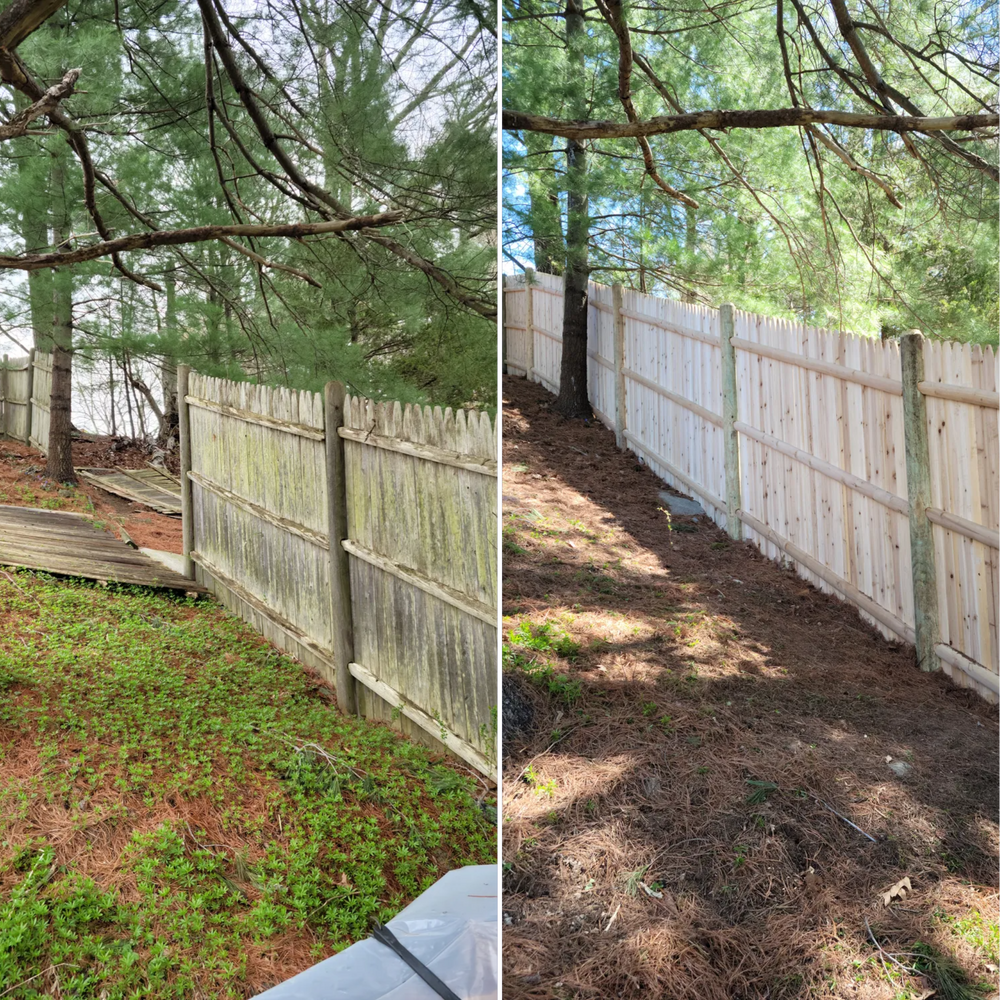 Before and After for Azorean Fence in Peabody, MA