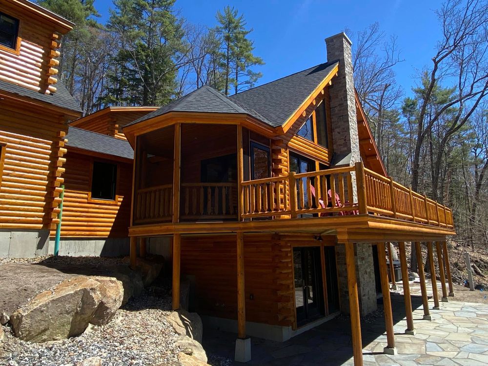 Enhance your outdoor space with our expert deck & patio installation service, providing durable and stylish solutions tailored to fit your home's aesthetic while maximizing functionality and comfort for family enjoyment. for Eagle Services LLC in Casco, ME