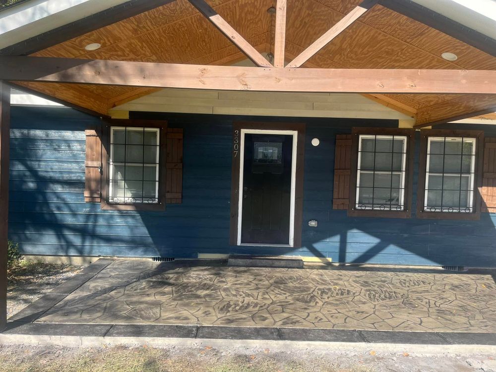 Transform your outdoor space with our expert Patio Design & Installation service. We craft durable, stylish concrete patios tailored to your needs, enhancing beauty and functionality for years of enjoyment. for EC Concrete in Kernersville, NC