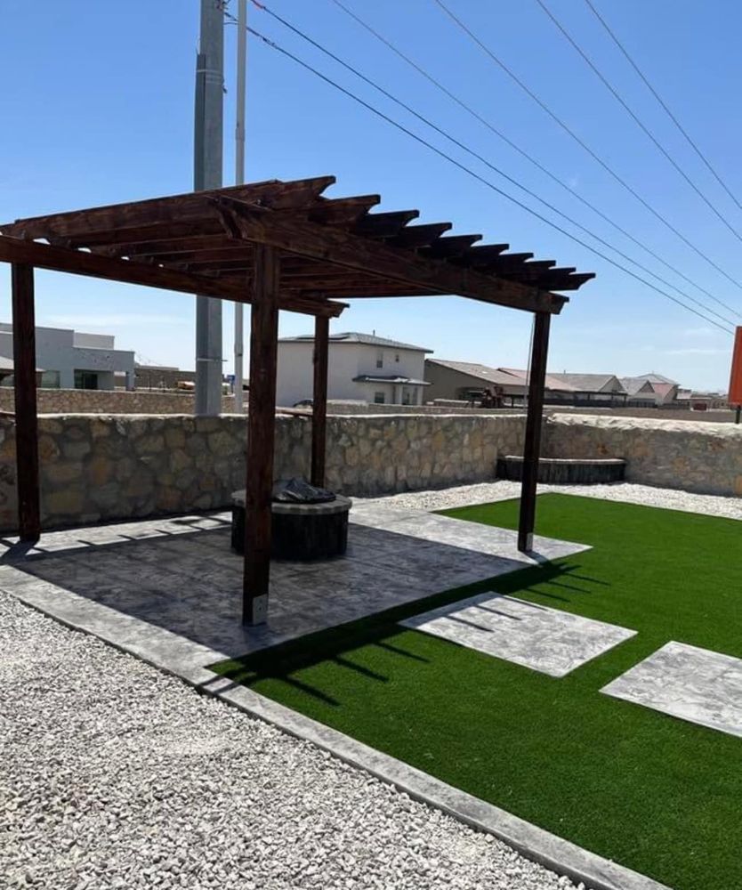 Enhance your outdoor living space with our custom pergolas. Designed for style and function, we provide shade and elegance, creating the perfect setting for relaxation or entertaining in your garden. for Inova Hardscape in El Paso, TX