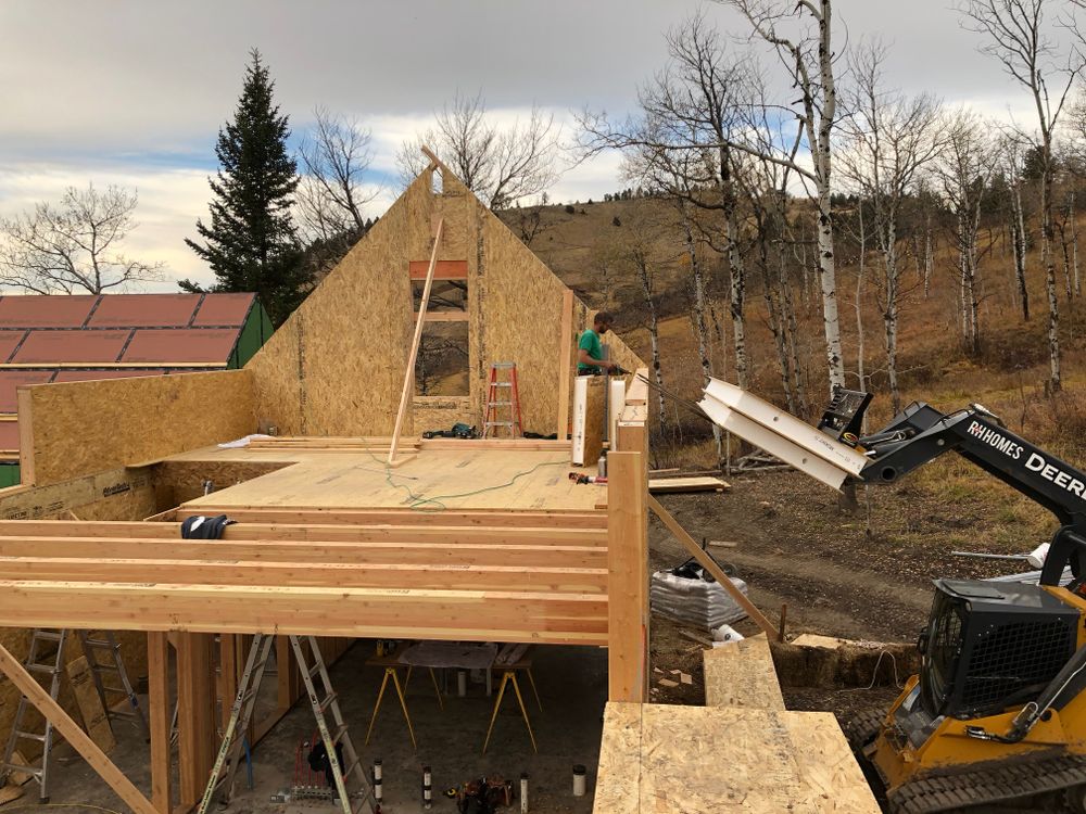 Framing for R&H Homes in Bozeman, MT