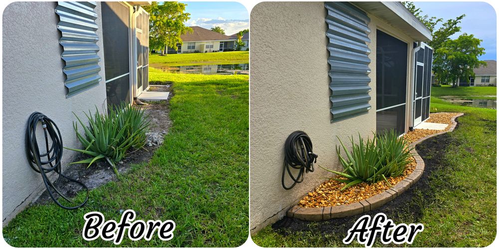 Before & After for AL Curbs in Cape Coral, FL