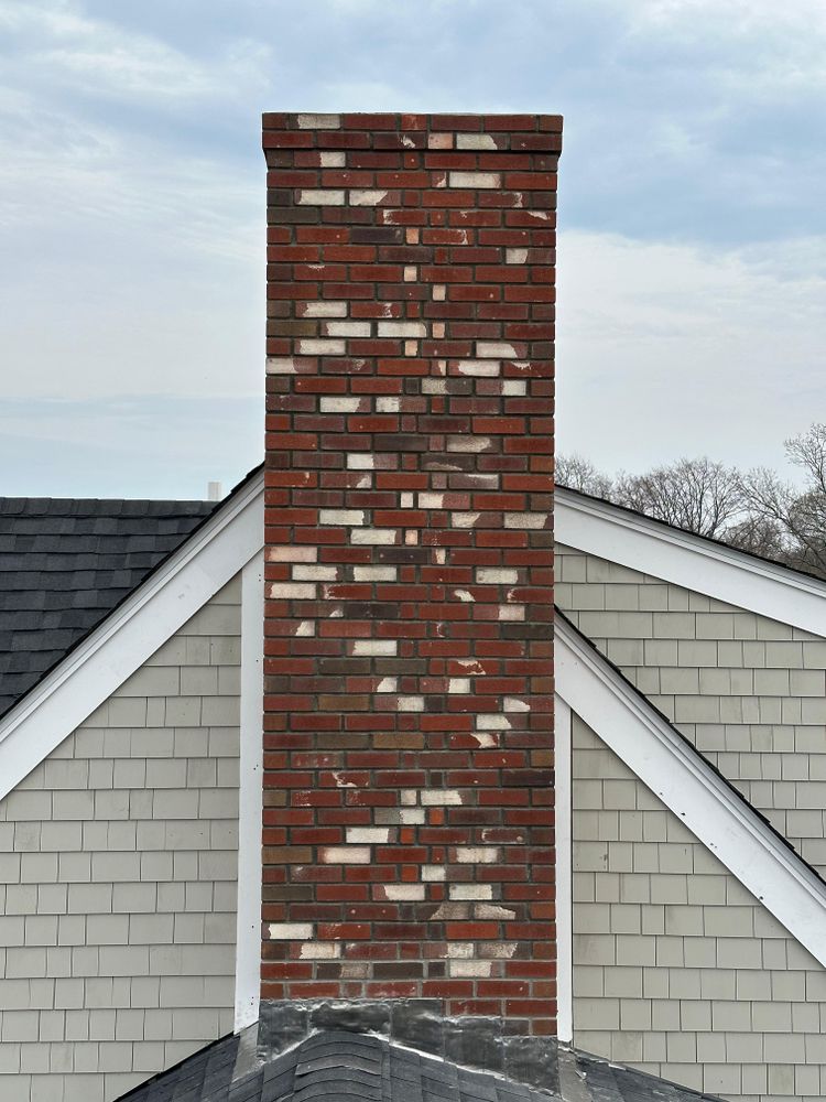 Chimney photos from restoration to new builds for All For U Roofing & Masonry in Boston, MA