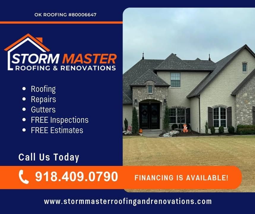 Our expert roofing installation team offers seamless gutter solutions that enhance durability and curb appeal, ensuring efficient water management for your home while complementing your existing roof structure beautifully. for Storm Master Roofing and Renovation in Tulsa, OK