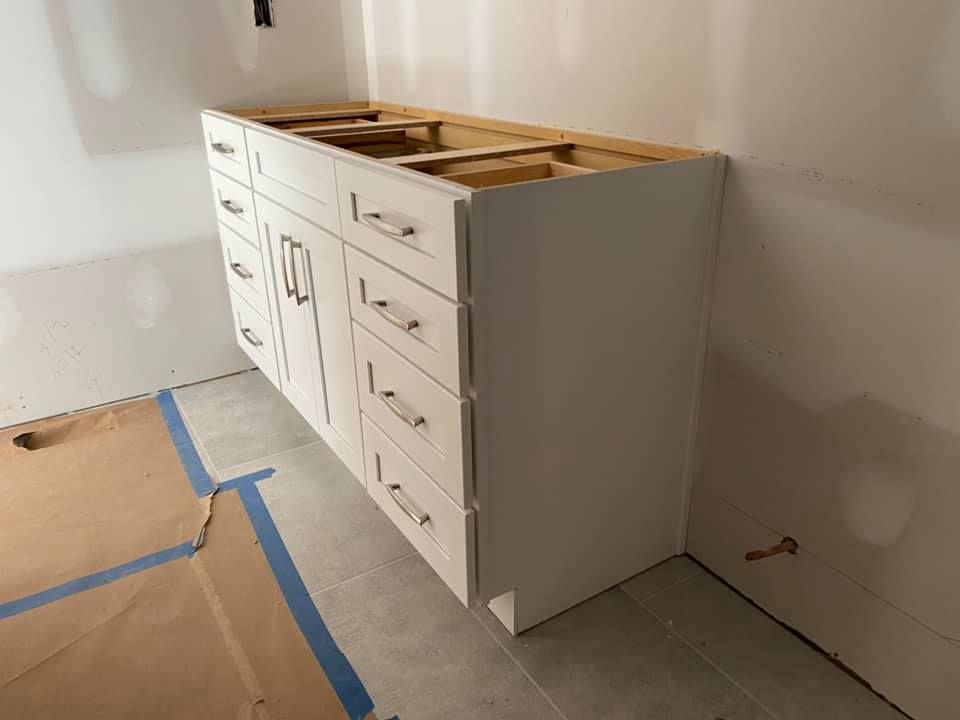 Our professional Carpentry company offers expert Countertop Installation services for homeowners looking to upgrade their kitchen or bathroom with beautiful, custom countertops tailored to meet their specific needs and style preferences. for Prime Source Cabinetry in Clayton, NC