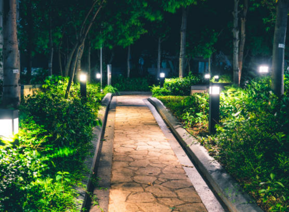 Our outdoor lighting service can add beauty and security to your home. We offer a variety of options to fit your needs, including LED lights that use less energy and last longer. for DG Stone & Landscaping Designs in DuPage County, Illinois