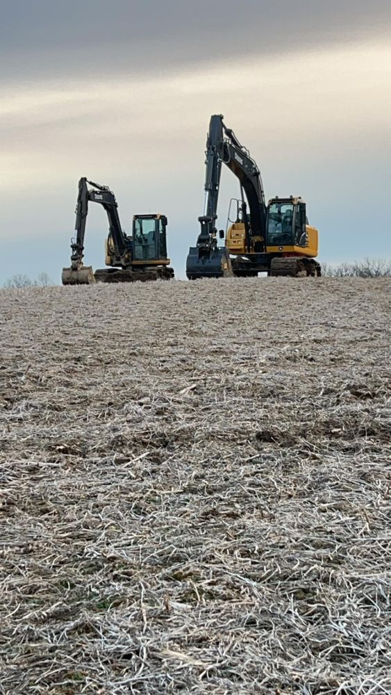 Excavating for Northwest Ohio Farm Drainage in Ada,, OH