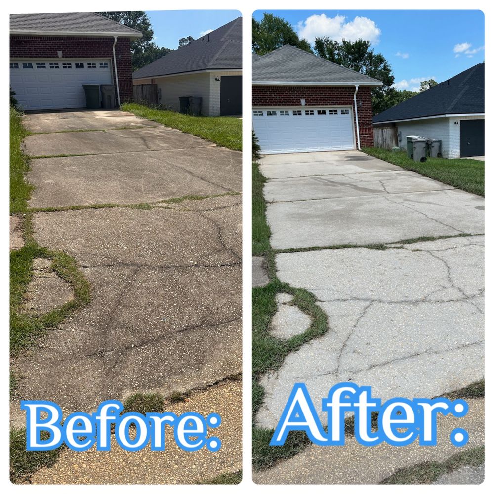 Our Concrete Cleaning service utilizes high-pressure and soft washing techniques to remove dirt, grime, and stains from driveways, patios, walkways ensuring a clean and well-maintained outdoor space for your home. for ShipShape Exteriors in  Tallahassee,  FL