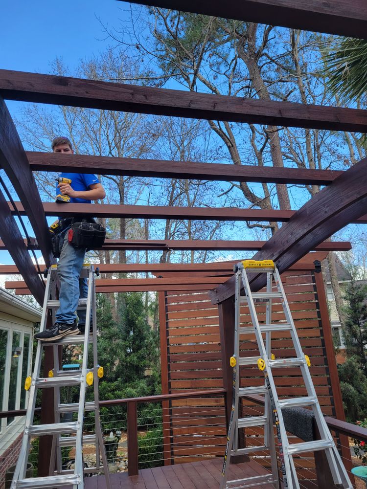 Ipe deck and trellis  for GVL Renovations in Greenville, SC