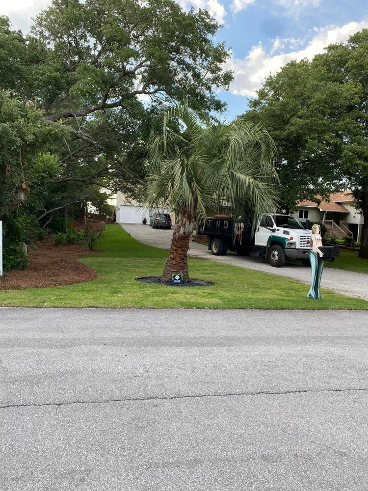 Our lawn maintenance service ensures your outdoor space stays lush and vibrant with regular mowing, edging, fertilization, and weed control tailored to enhance your garden's health and aesthetic appeal. for JND Transformation Landscapes & Hardscapes LLC in Cedar Point, NC