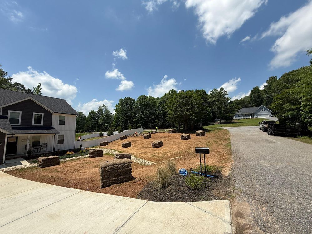 Natural Stone Hardscape for L & C Landscaping in Statesville, NC
