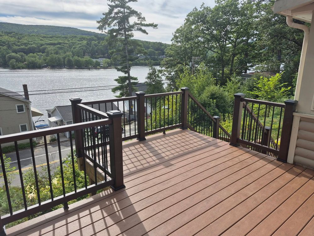 Enhance your outdoor space with our expert deck and patio construction services, offering customized designs that blend functionality and aesthetics, ensuring quality craftsmanship for a comfortable and inviting exterior living area. for Glennon's Roofing in Rochester, NH