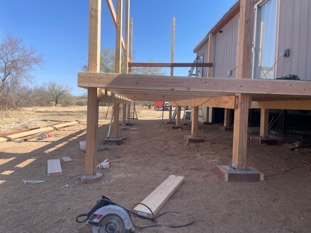 Deck builds for Arizona Home and Yard Solutions LLC in Vail, AZ